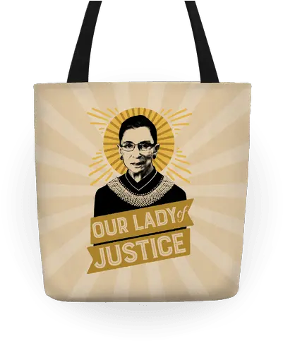  Rbg Our Lady Of Justice Totes Lookhuman Tote Bag Png Lady Justice Logo