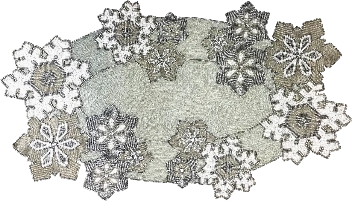  Download Beaded Snowflake Runner Golden Hill Studio Beaded Doily Png Runner Png