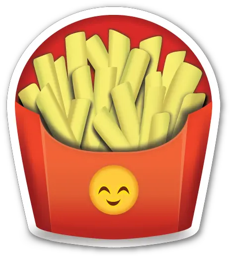  This Sticker Is The Large 2 Inch Fries Emoji Png Muscle Emoji Png