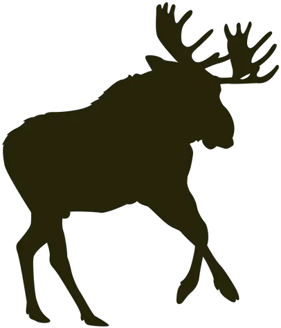  Hunting Moose Right Facing Running Caribou Png Moose Transparent