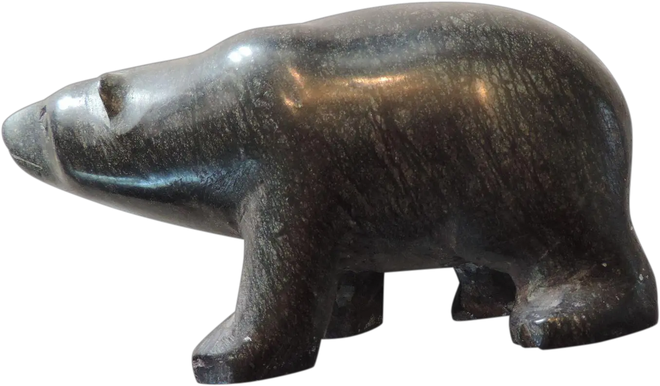  Polar Bear Wood Carving Inuit Figurine Narwhal Png Polar Bear Narwhal Png