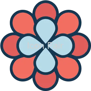  Daisy Floral Flower Color Vector Icon Flor De 8 Petalos Vector Png Daisy Icon