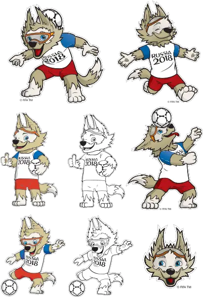  Zabivaka Mascot Russia 2018 World Cup Zabivaka Wolf Png World Cup 2018 Icon