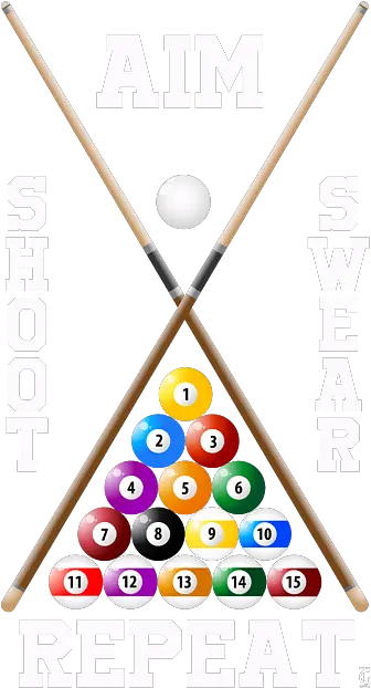  Aim Shoot Swear Repeat Billiards Cue Sports Pool Duvet Cover Language Png Pool Cue Icon