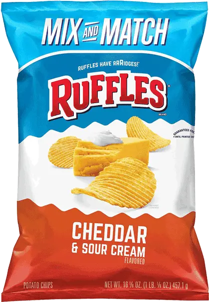  Ruffles Cheddar And Sour Cream Potato Chips 16125 Oz U2022 Thirstyrun Ruffles Cheddar And Sour Cream Png Bag Of Chips Png