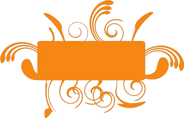  Orange Banner Blank Decoration Swirl Orange Border Design Png Borders Border Frame Png