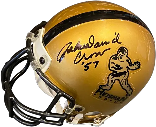  John David Crow Autographed Heisman Trophy Logo Mini Revolution Helmets Png Green Bay Packer Helmet Icon