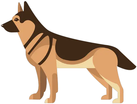  Standing German Sheperd Dog Geometric Design Transparent Png German Shepherd Vector German Shepard Puppy Icon