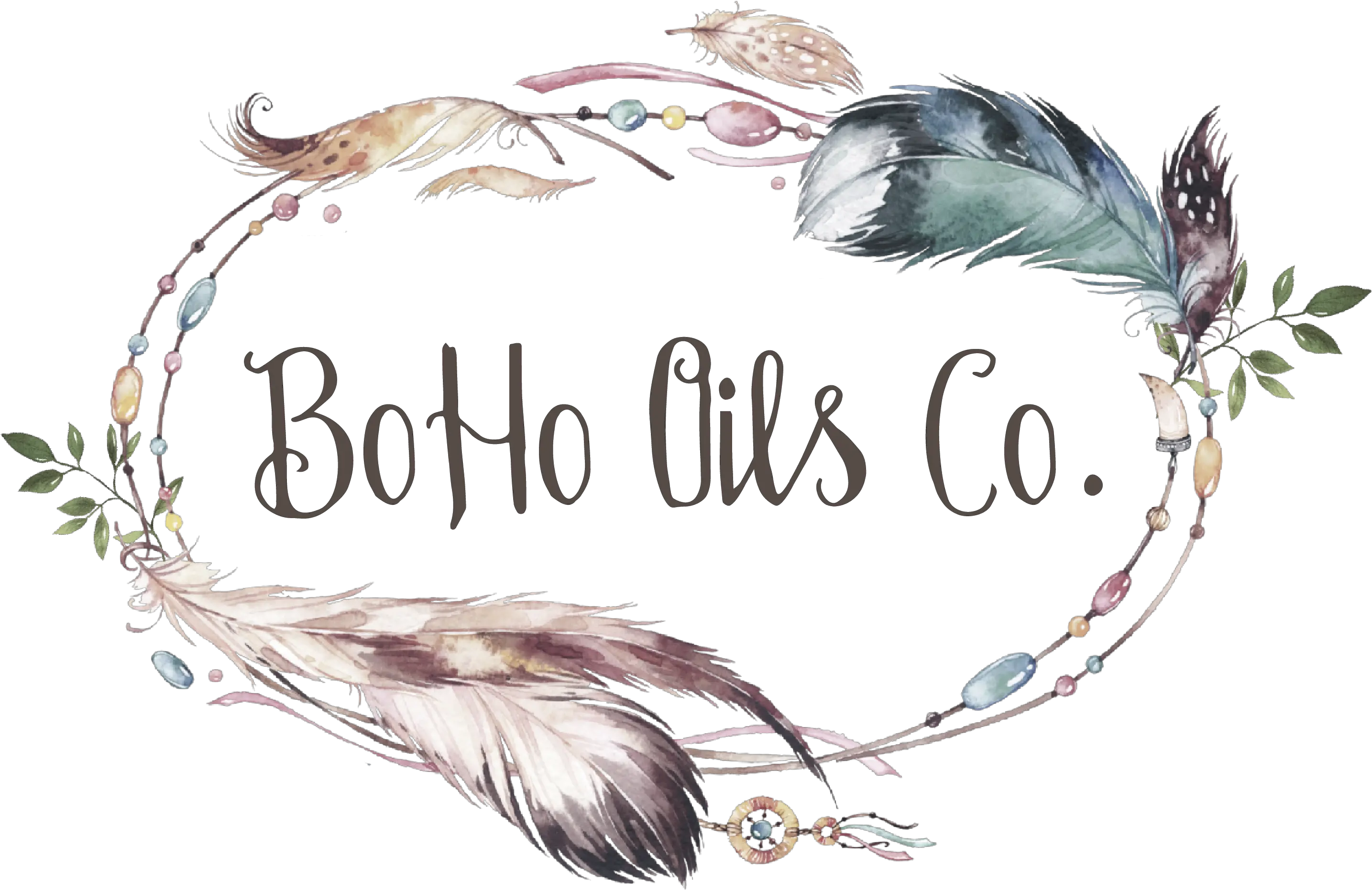  Boho Oils Co Feather Boho High Resolution Png Boho Logo