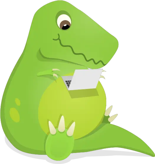  Glyphs Company T Rex On A Laptop Png Tell A Friend Icon