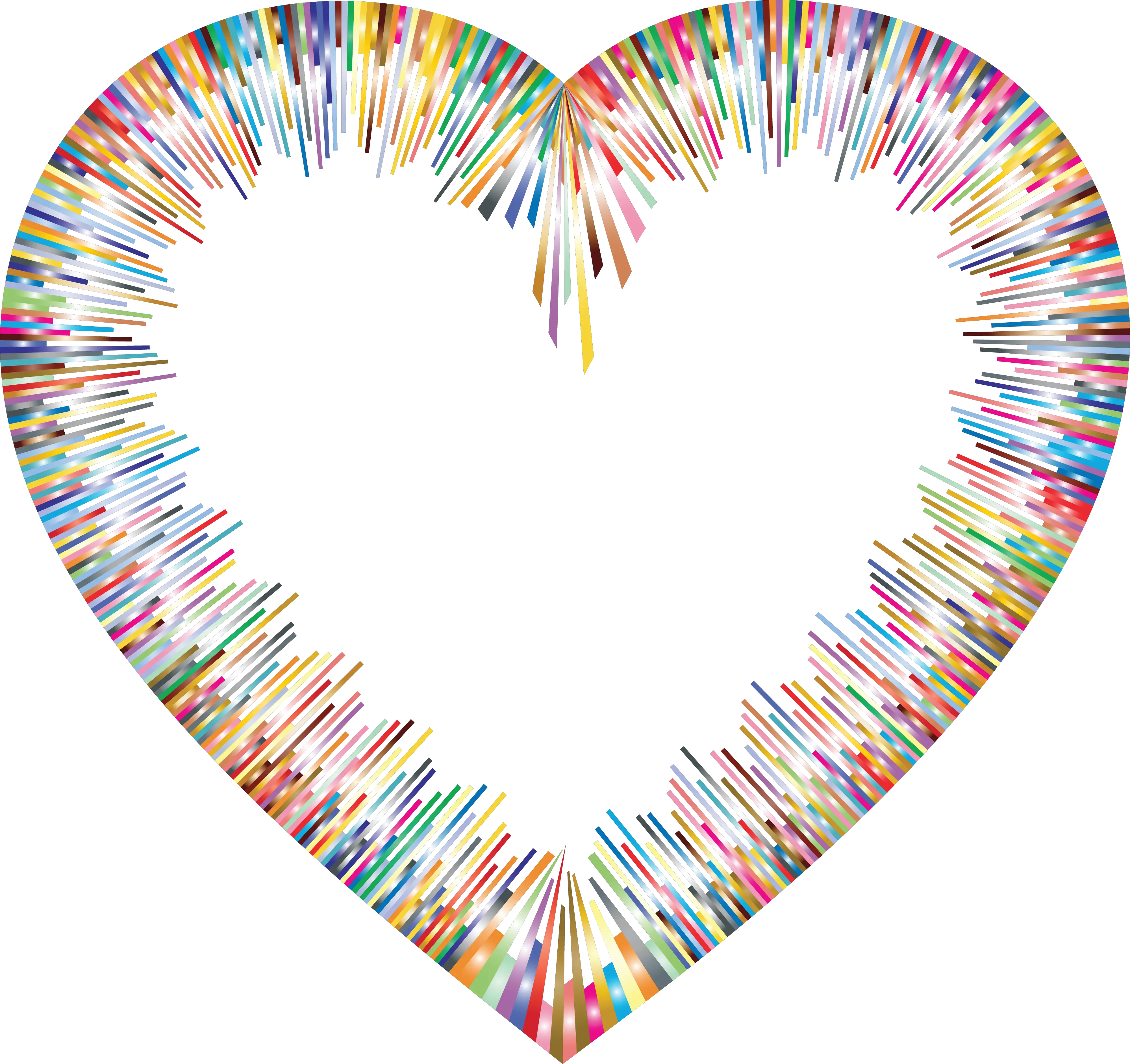  Color Spectrum Heart Shape Png Image