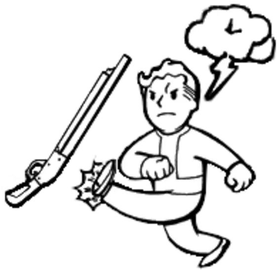  Anger Vault Boy Know Your Meme Fallout New Vegas Png Boi Hand Png