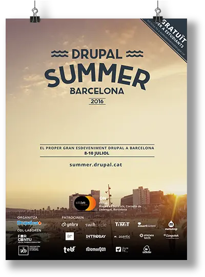  Drupal Summer Barcelona Logo Poster Png Barcelona Logo