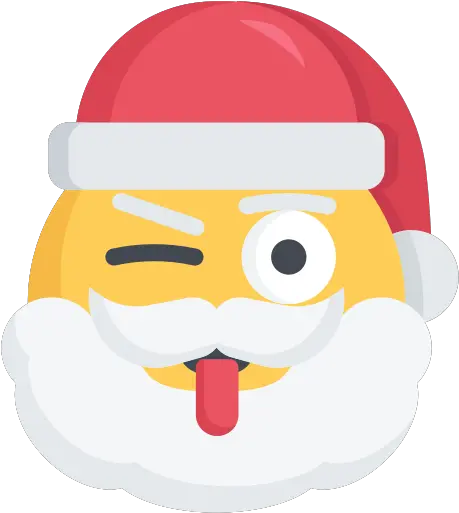  Christmas Emoji Santa Tongue Wink Icon Father Christmas Emoji Png Wink Png