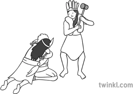  Pocahontas Saving John Smith Black And White Illustration Drawing Of Pocahontas Saving John Smith Png Pocahontas Png