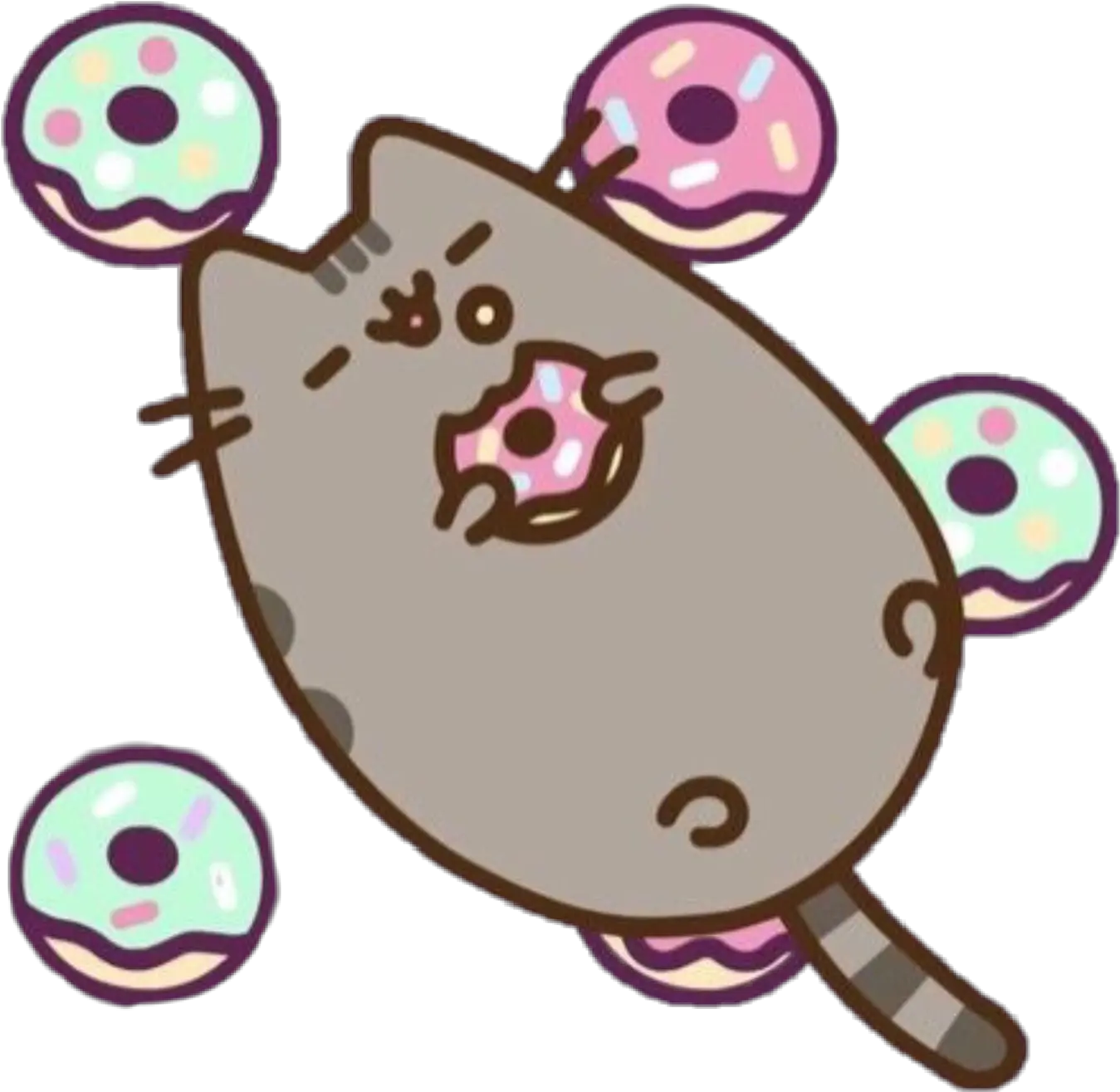  Donut Png Tumblr Pusheen Donut Doghnut Doghnuts Cute Pusheen Cat Pusheen Transparent