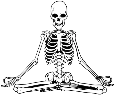  Skull Yoga Meditate Illustration Skeleton Transparent Png Skeleton Meditating Drawing Skeleton Arm Png