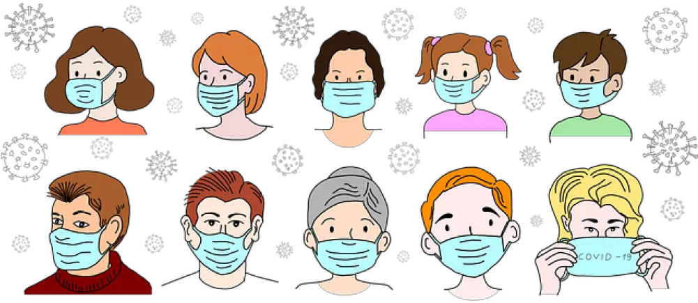  How To Combat Side Effects Of Wearing A Mask Craniofacial Ilustrasi Orang Memakai Masker Png Side Effects Icon