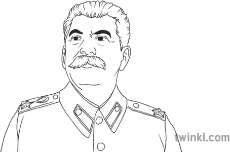  Stalin Portrait History Wwii Soviet Union Communism Sketch Png Stalin Png