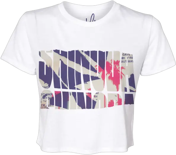  Palms Ripped Logo Cropped Ladies Tee Mike Shinoda Active Shirt Png Ripped Png