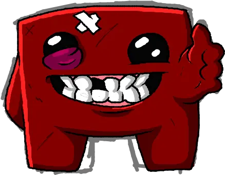  Layer Fictional Character Png Super Meat Boy Logo