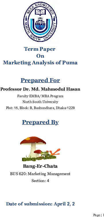  Term Paper North South University Png Puma Shoe Logo