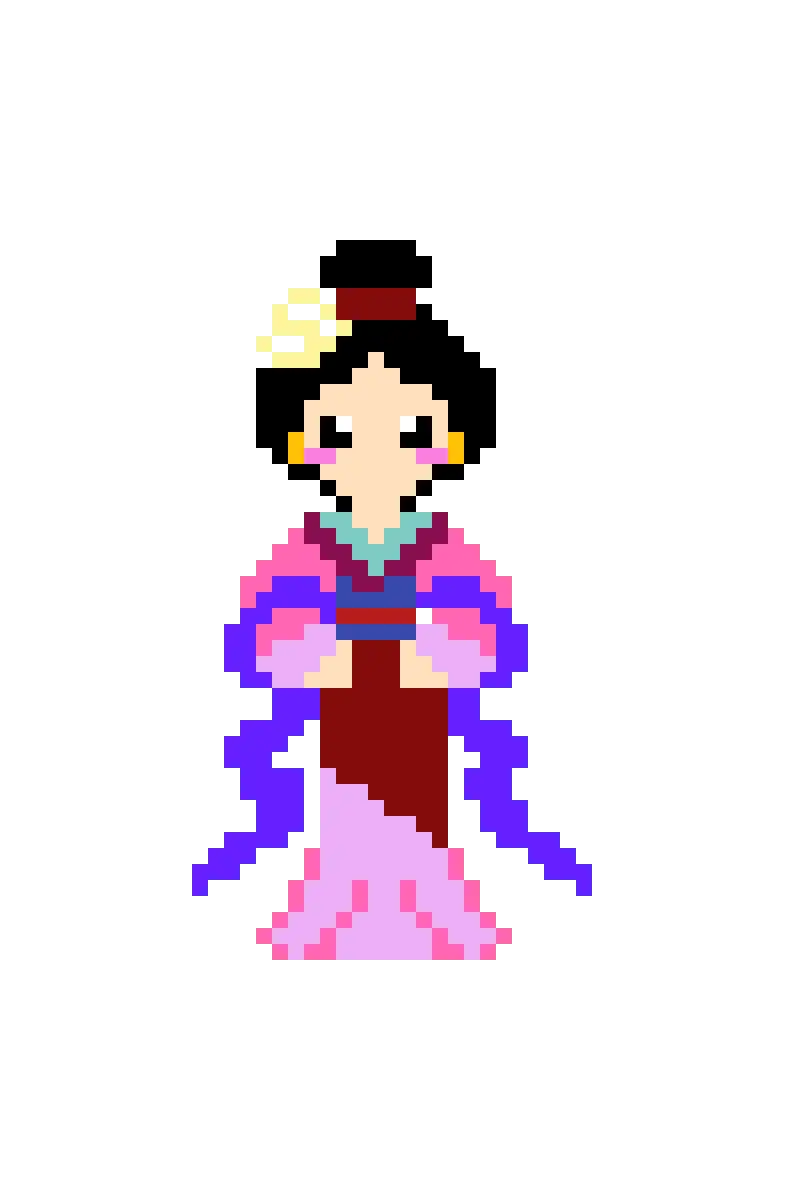  Mulan Perler Beads Mulan Png Mulan Png