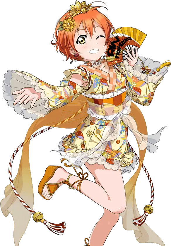  Fan Made Yukata Rin My Computer Crashed When I Was Like 90 Love Live Kimono Png Rin Hoshizora Icon