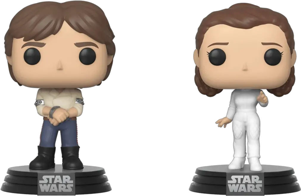  Pop Star Wars 2pk Han Solo U0026 Leia Han And Leia Funko Png Han Solo Png