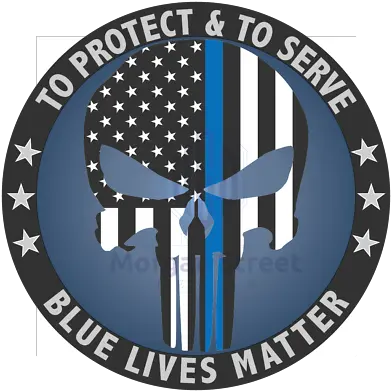  Punisher Police Blue Lives Matter American Flag 4u201d Car Or Truck Decal Sticker Ebay Emblem Png Punisher Png