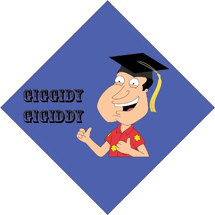  Tasseltopper Decoratedgradcaps Howtodecorateyourgradcap Family Guy Quagmire Png Grad Hat Png