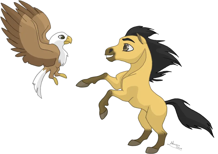  Download Drawn Spirit Pixar Full Size Png Image Pngkit Cheval Et Aigle Dessin Pixar Png