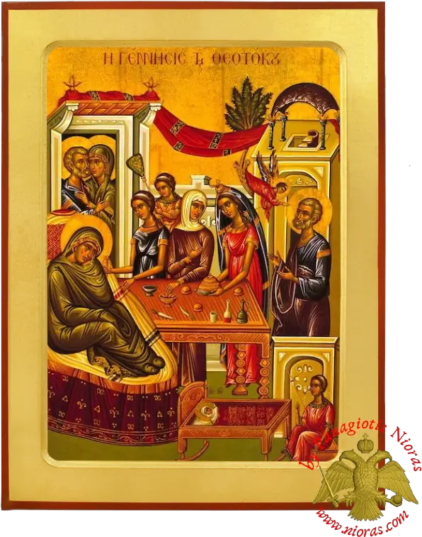  Orthodox Wooden Icon Of The Nativity Nativity Of The Theotokos Icon Png Nativity Of The Theotokos Icon