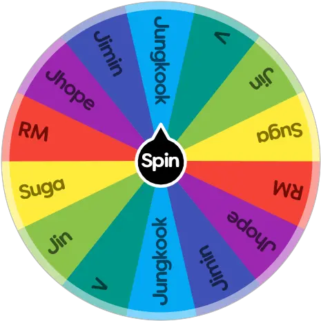  Who Is Your Biasbts Edition Spin The Wheel App Fortnite Png Jhope Png