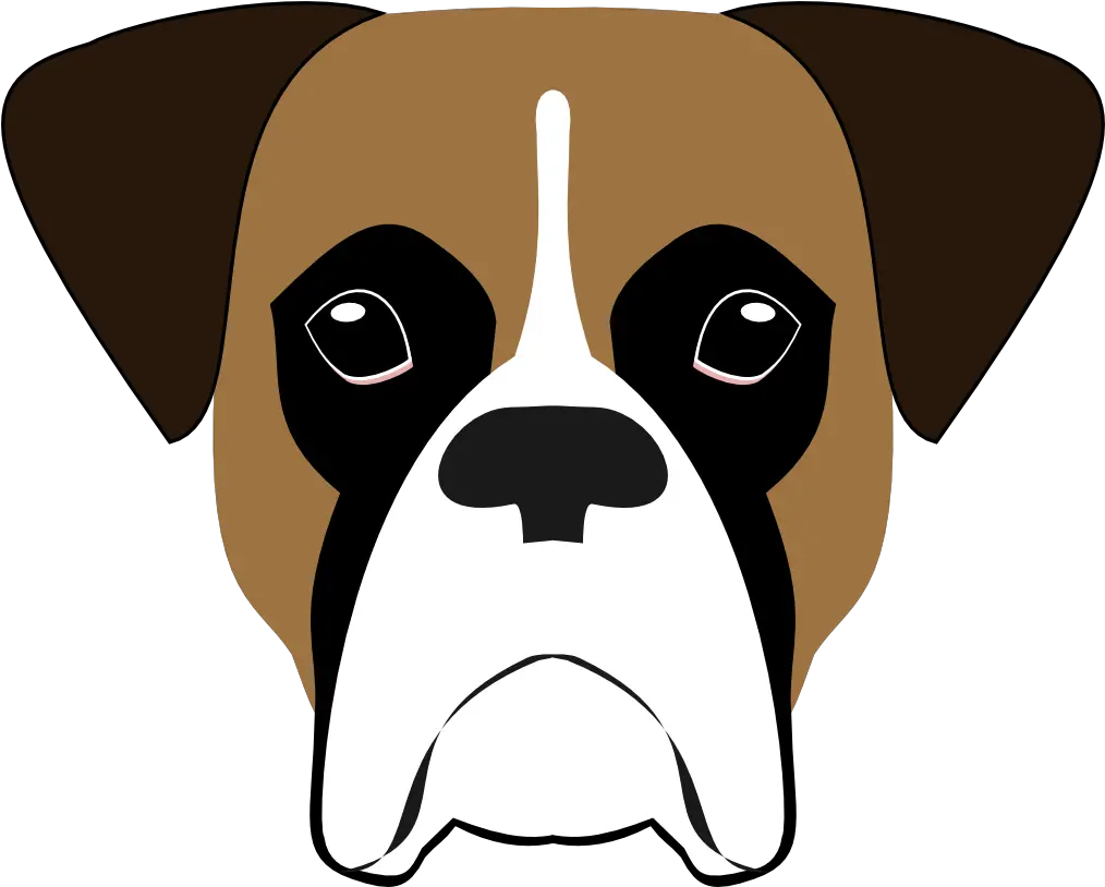  Download Hd Boxer Dog Design Boxer Transparent Png Image Simple Boxer Dog Drawing Boxer Png