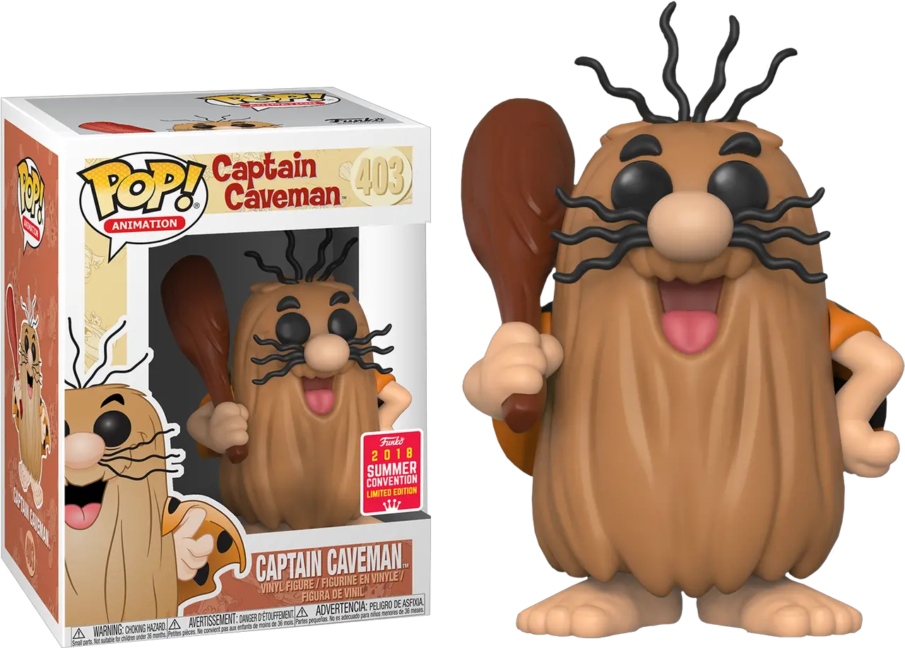  Hanna Barbera Captain Caveman Sdcc18 Pop Vinyl Figure Captain Caveman Funko Pop Png Caveman Png