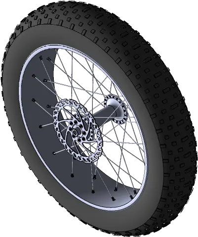  Fat Bike Wheel Bicycle Fat Wheel 3d Cad Png Bike Wheel Png