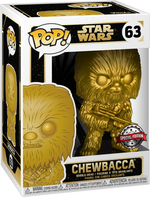  Chewbacca Metallic Star Wars Kylo Ren Funko Pop Gold Png Chewbacca Transparent