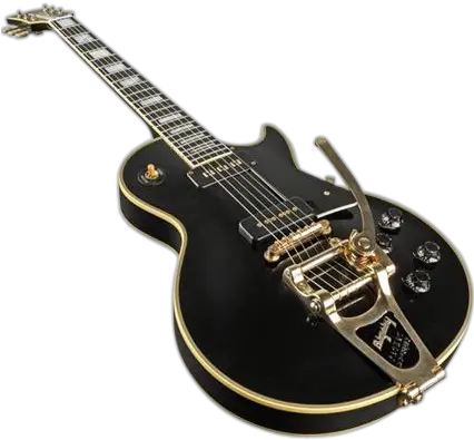  1955 Gibson Black Beauty Guitars Custom Black Les Paul Whammy Bar Png Gibson Guitar Logo