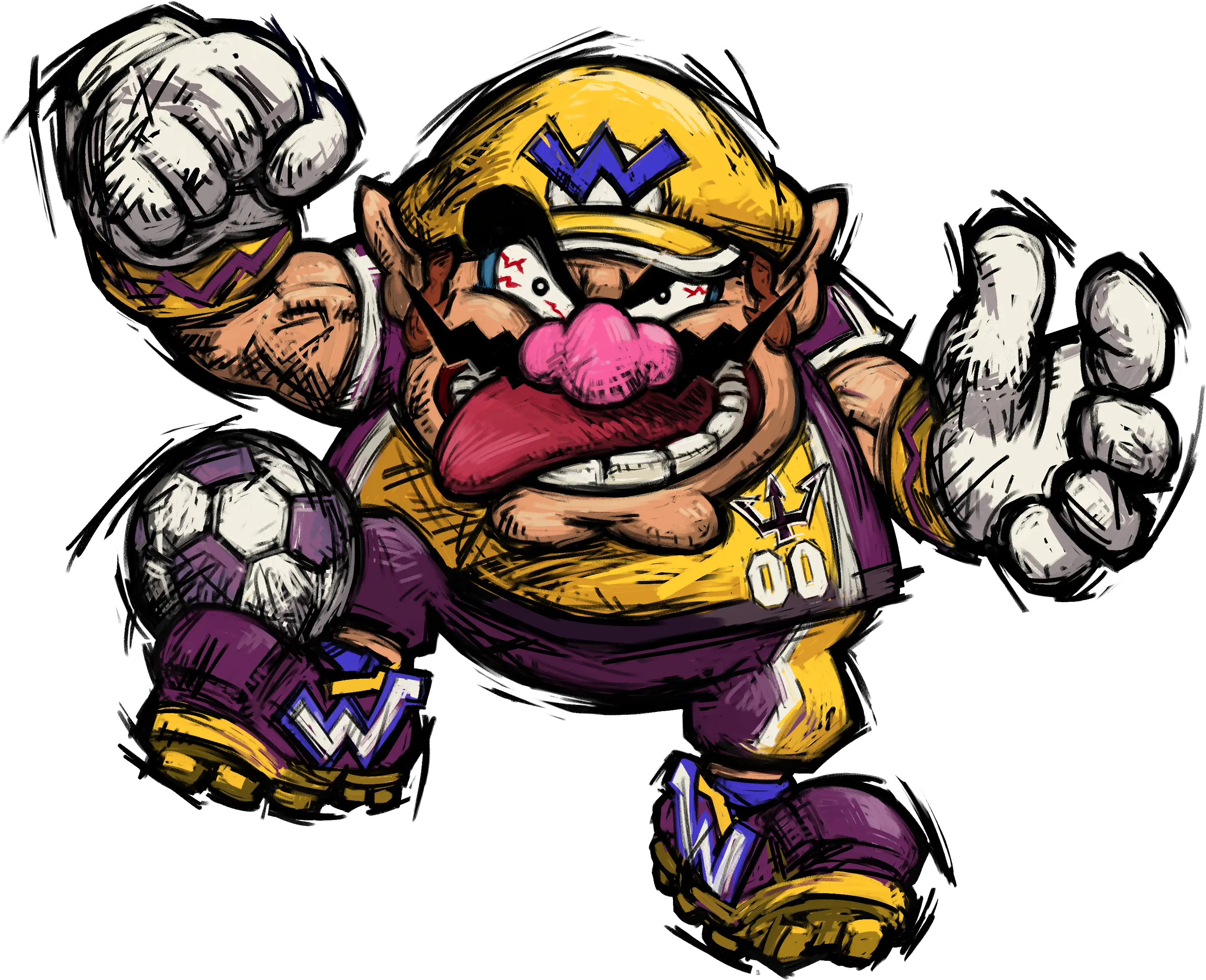  Favorite Official Wario Artrenders Forums Wario Mario Strikers Charged Png Wario Png