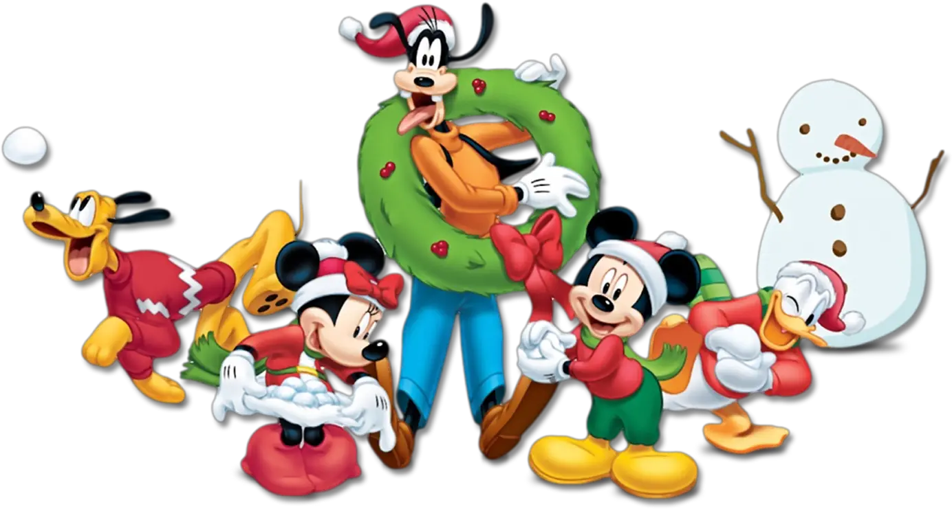  Download Mickey Minnie Pluto Goofy Mouse Christmas Clipart Disney Christmas Png Pluto Png