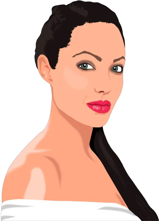  Hairstyleblack Hairchin Png Clipart Royalty Free Svg Png Plastic Surgeries Angelina Jolie Wannabe Lara Croft Png