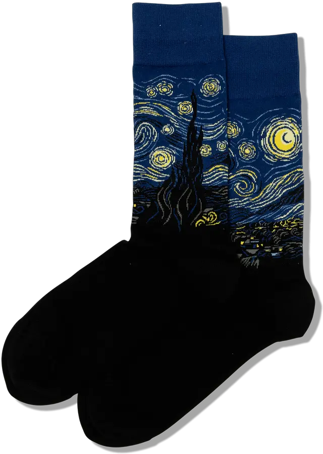  Van Gogh Starry Night Socks Mens Sock Png Starry Night Icon