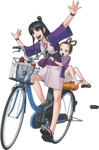  Phoenix Wright Bike Sketch Girls Png Transparent