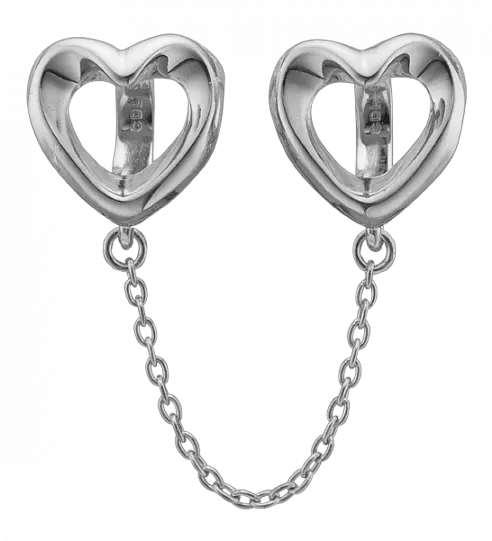  Download Silver Heart Safety Chain Christina Jewelry Rose Gold Link Chain Png Silver Heart Png