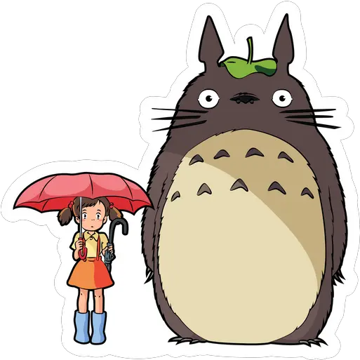  My Neighbor Totoro And Mei Kusakabe Sticker Sticker Mania Totoro Wallpaper Cell Phone Png Gon Freecs Icon