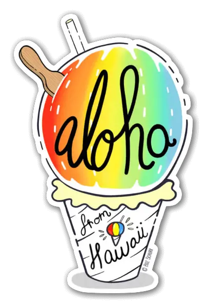  Shave Ice Aloha Sticker Shave Ice Clipart Transparent Shave Ice Clipart Png Ice Transparent Background