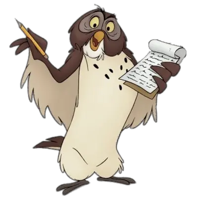  Winnie The Pooh Owl Writing Transparent Png Stickpng Owl Winnie The Pooh Writing Png