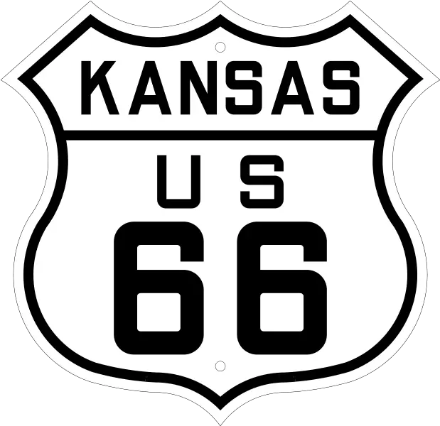  Roadside Peek Route 66 Kansas Route 66 Shield Png Route 66 Logo