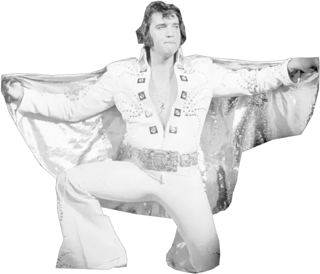  Elvis White Jump Suit Png Image With No Late Elvis Presley Elvis Presley Png